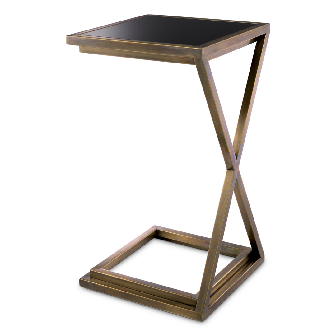 Side Table Cross Vintage Brass Finish Tables Eichholtz