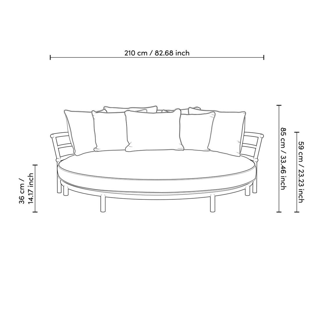 Outdoor Sofa Laguno Round Sand Finish Outdoor Eichholtz