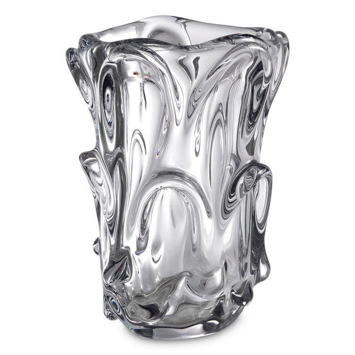 Vase Aila L Hand Blown Glass Clear Accessories Eichholtz