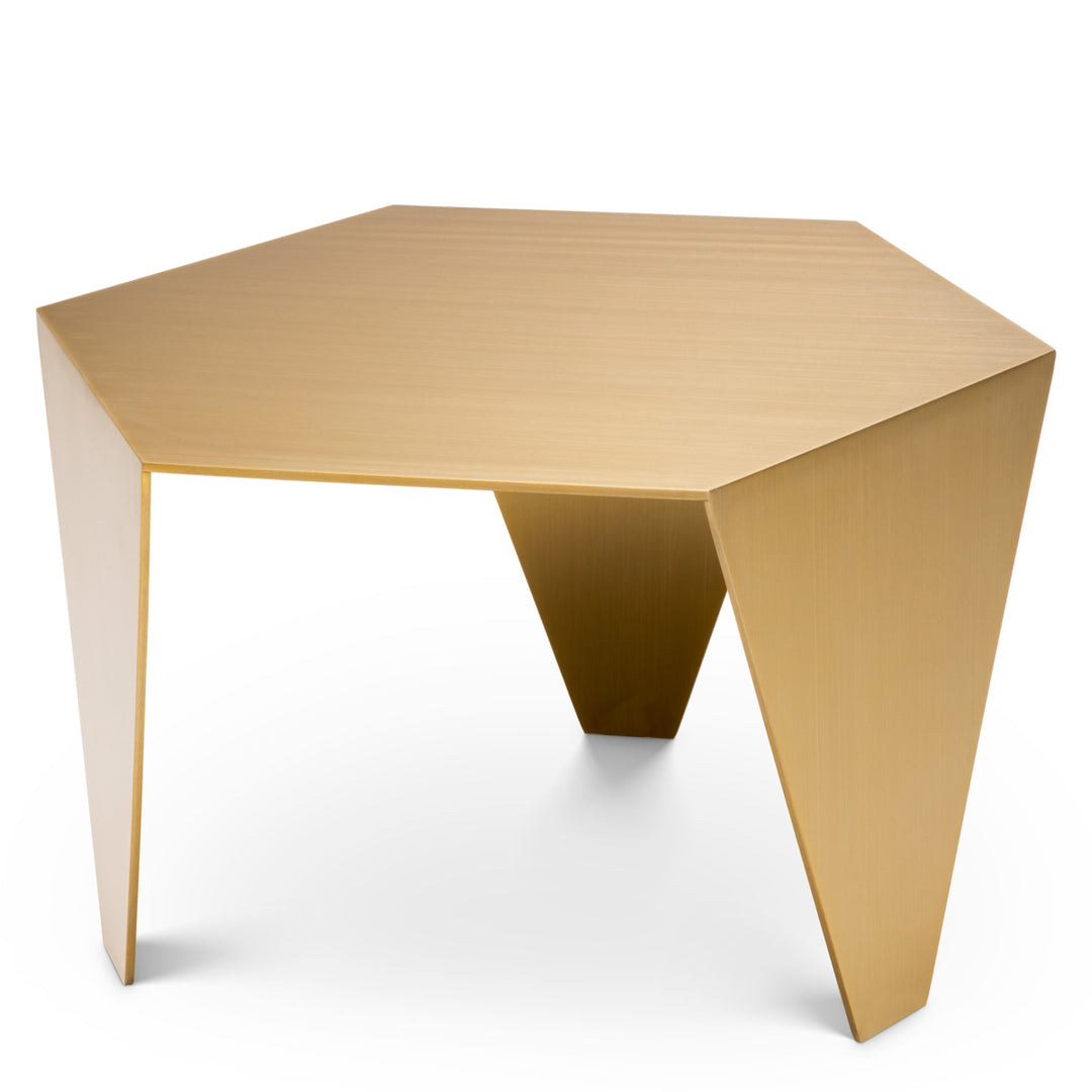 Side Table Metro Chic Brushed Brass Finish Side Tables Eichholtz