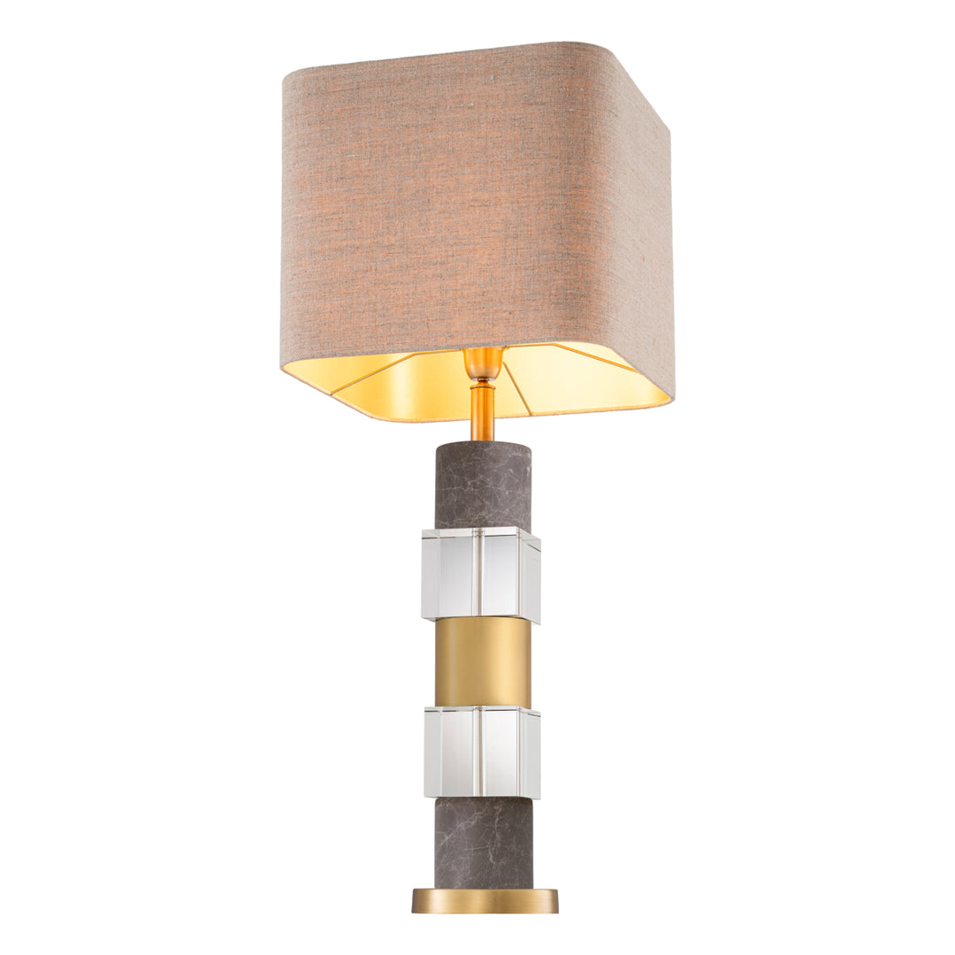 Table Lamp Cullingham Antique Brass Finish Grey Marble Lighting Eichholtz