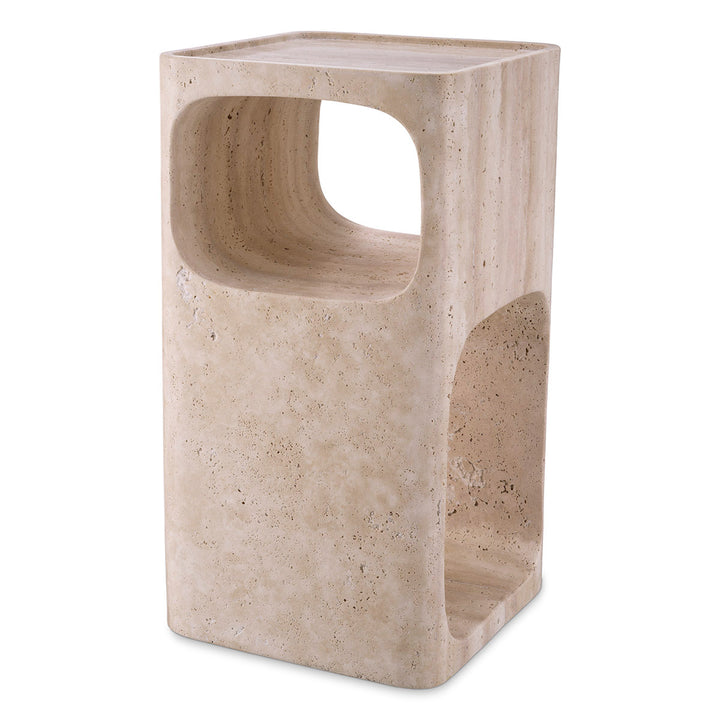 Side Table Adler Travertine Furniture Eichholtz