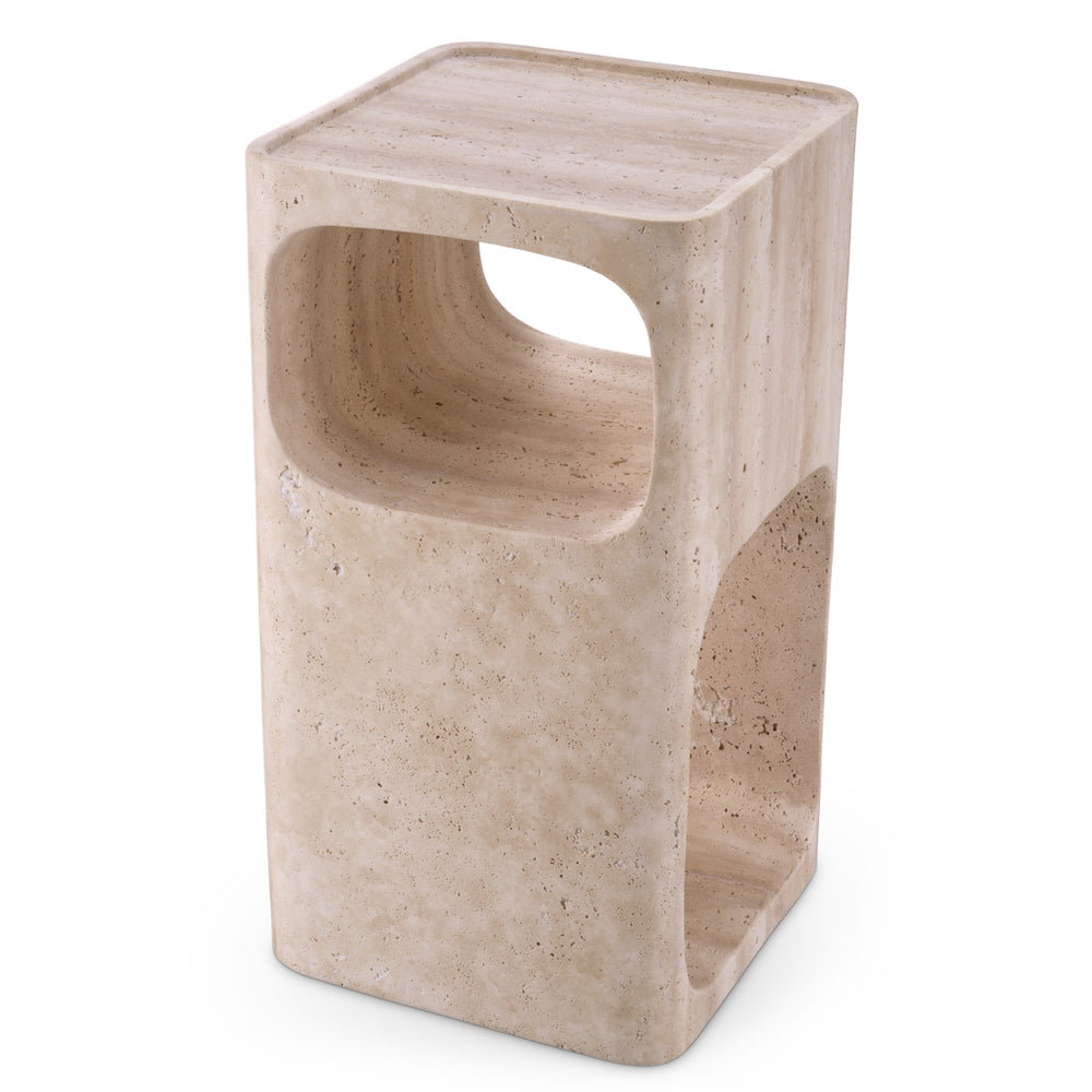 Side Table Adler Travertine Furniture Eichholtz