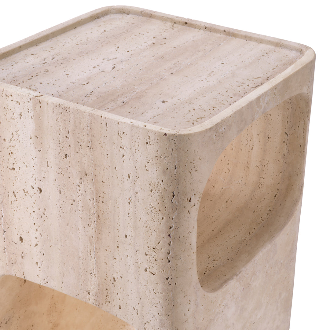 Side Table Adler Travertine Furniture Eichholtz