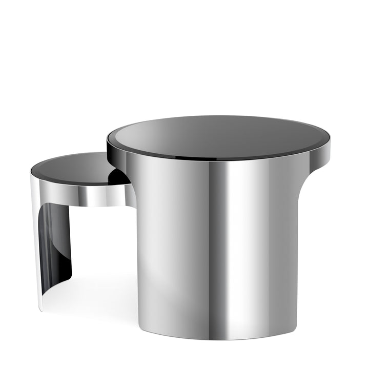 Side Table Piemonte Set Of 2 Polished Stainless Steel Furniture Eichholtz