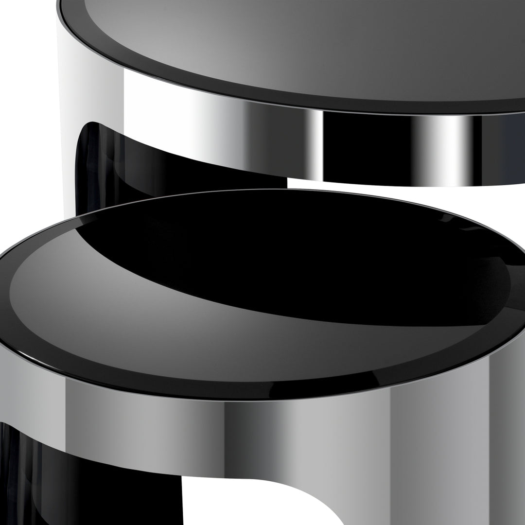 Side Table Piemonte Set Of 2 Polished Stainless Steel Furniture Eichholtz