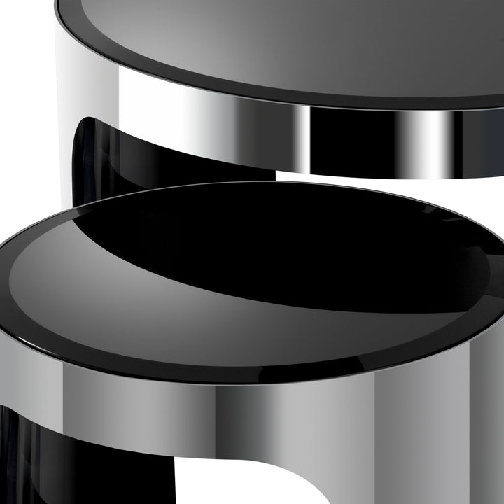 Side Table Piemonte Set Of 2 Polished Stainless Steel Furniture Eichholtz