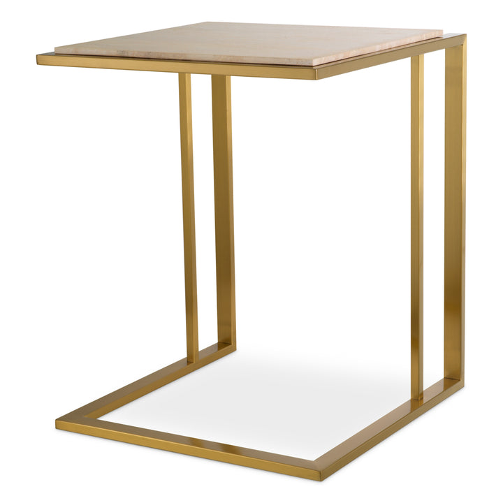 Side Table Cocktail Brushed Brass Finish Tables Eichholtz