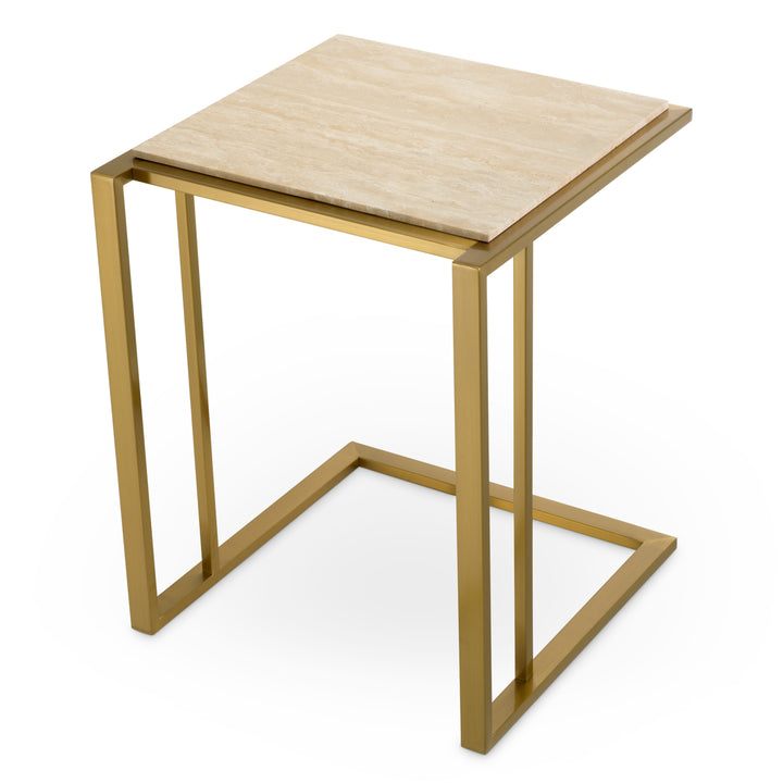 Side Table Cocktail Brushed Brass Finish Tables Eichholtz