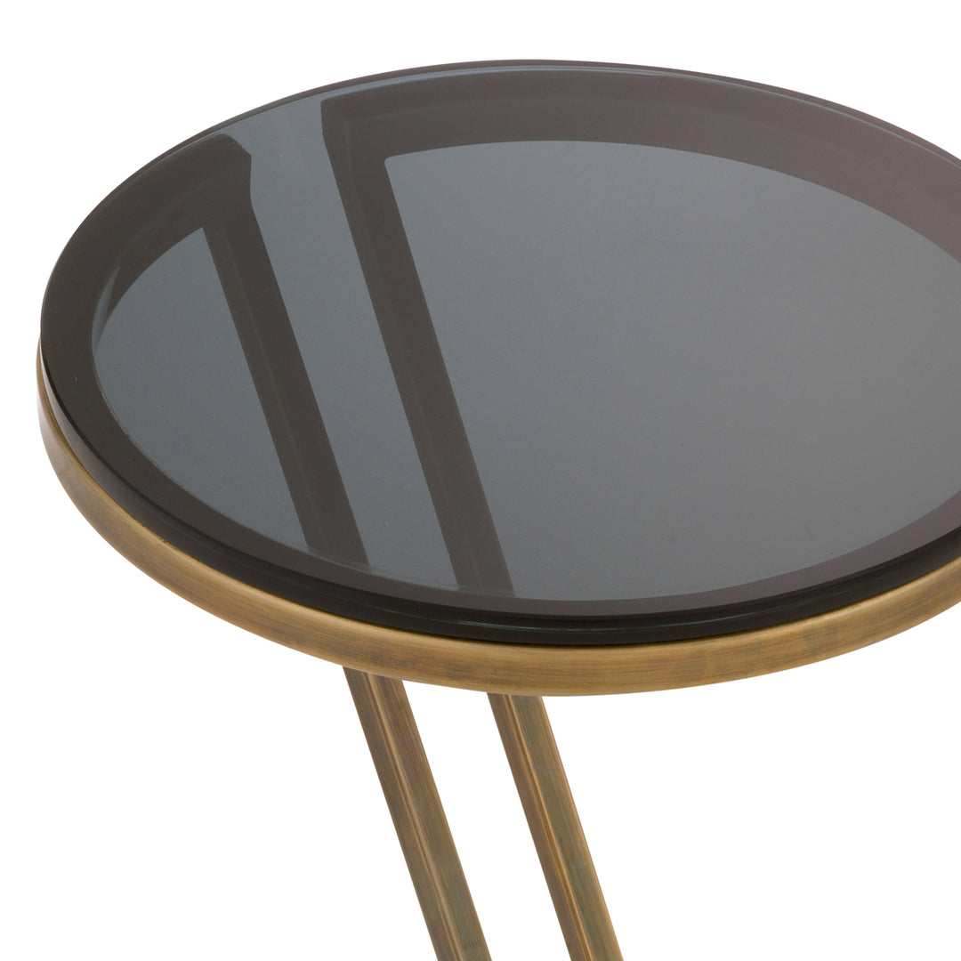 Side Table Falcone Vintage Brass Finish Furniture Eichholtz