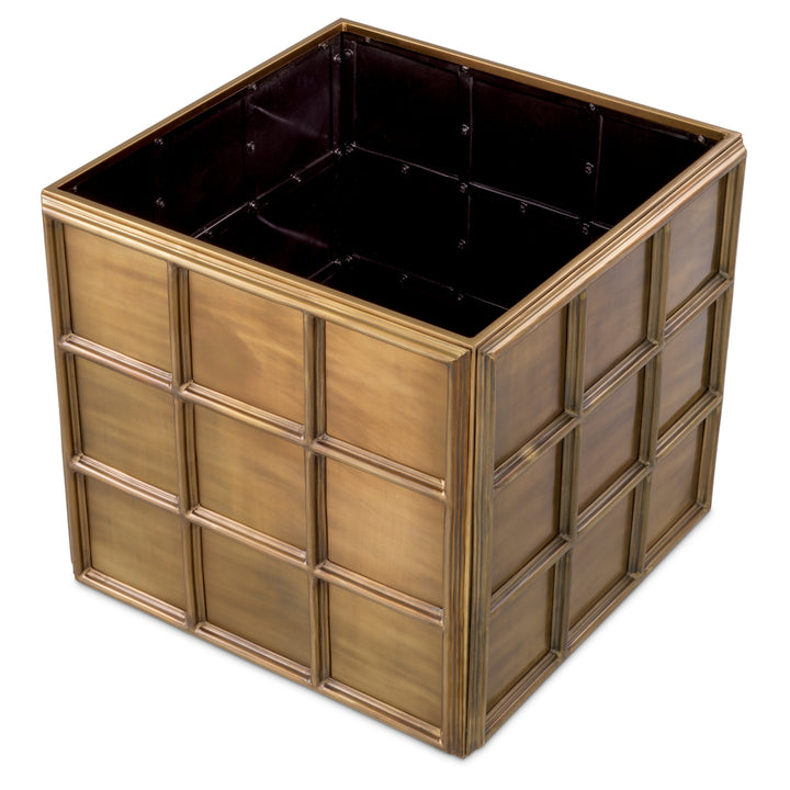 Planter Grid M Vintage Brass Finish Accessories Eichholtz