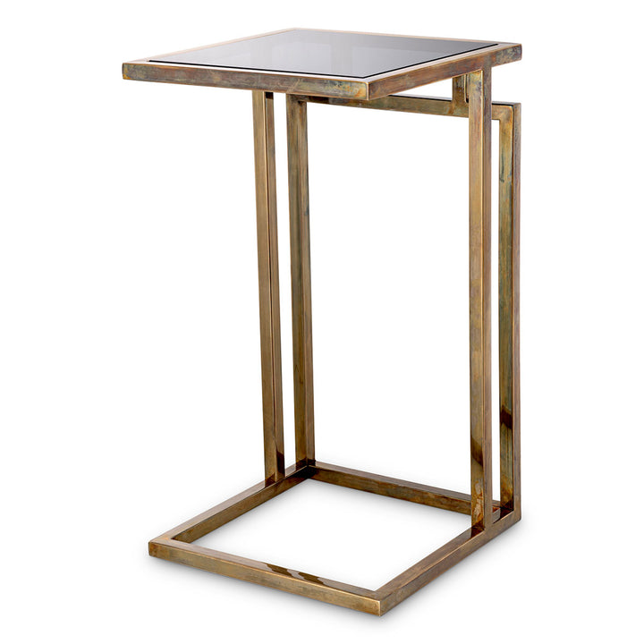 Side Table Marcus Vintage Brass Finish Tables Eichholtz
