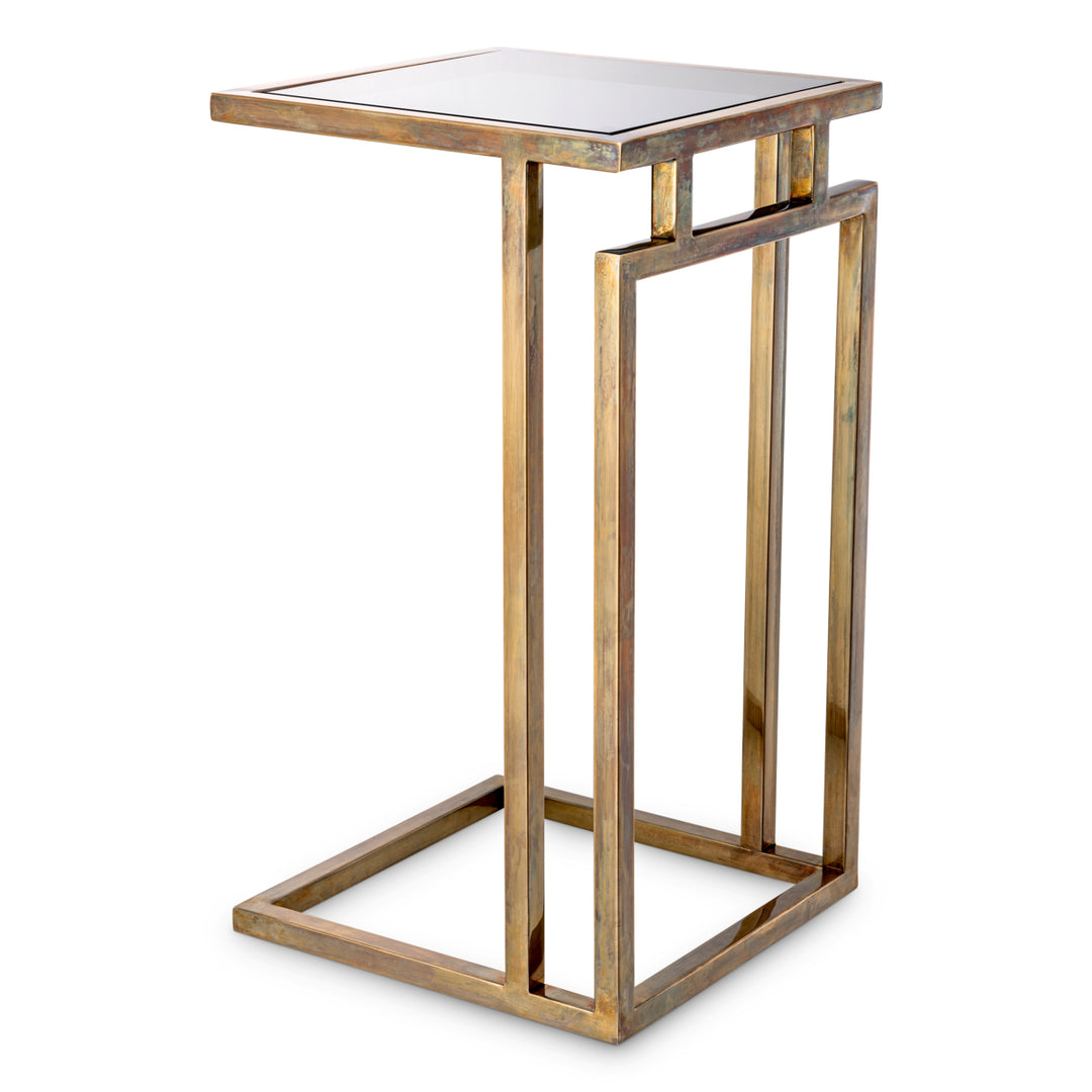 Side Table Marcus Vintage Brass Finish Tables Eichholtz
