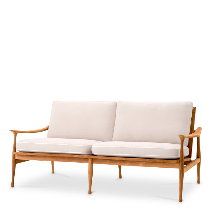 Outdoor Sofa Manzo Natural Teak Outdoor Eichholtz
