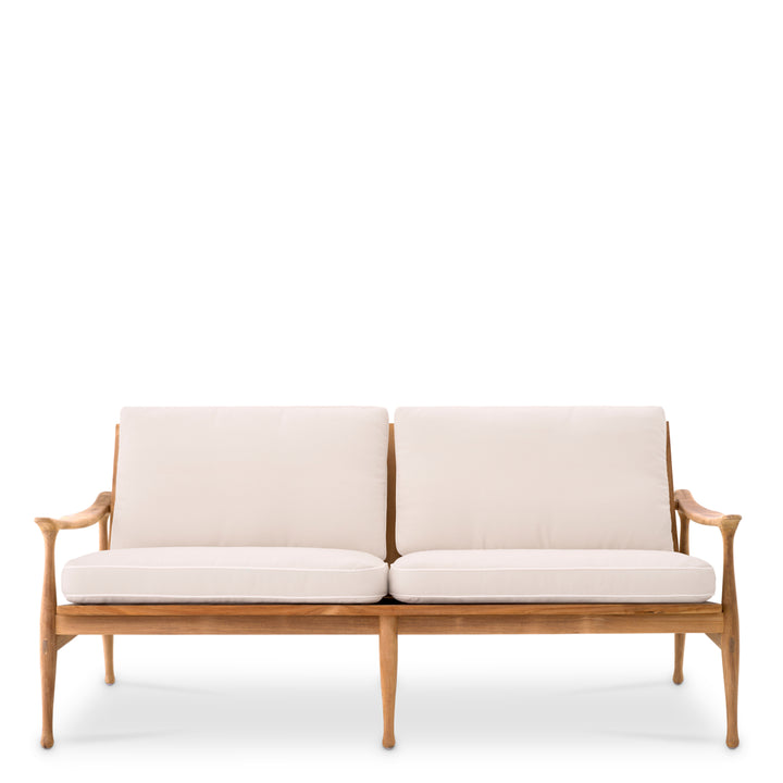 Outdoor Sofa Manzo Natural Teak Outdoor Eichholtz