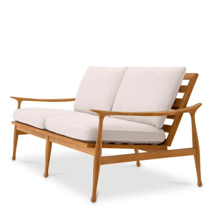 Outdoor Sofa Manzo Natural Teak Outdoor Eichholtz