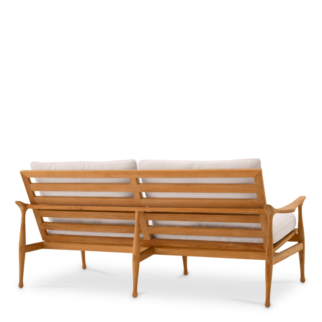 Outdoor Sofa Manzo Natural Teak Outdoor Eichholtz