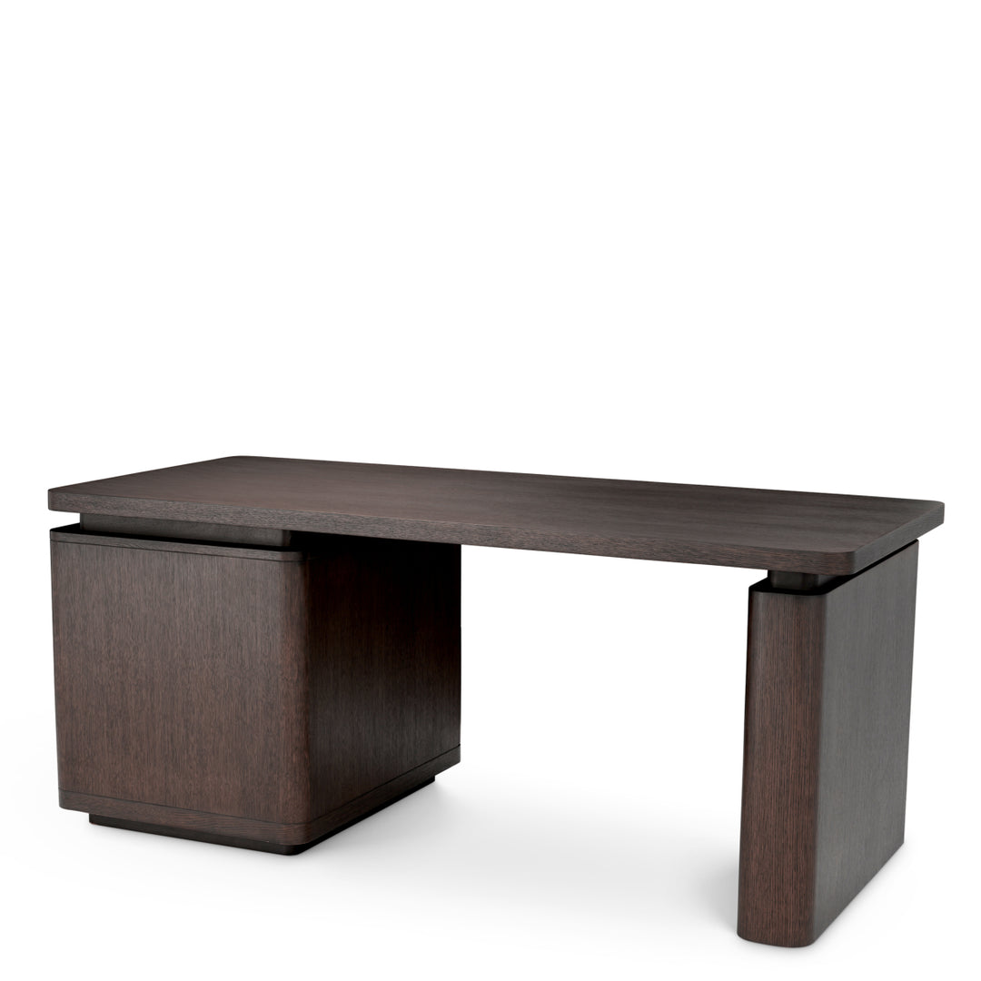 Desk Modesto Mocha Oak Veneer Tables Eichholtz