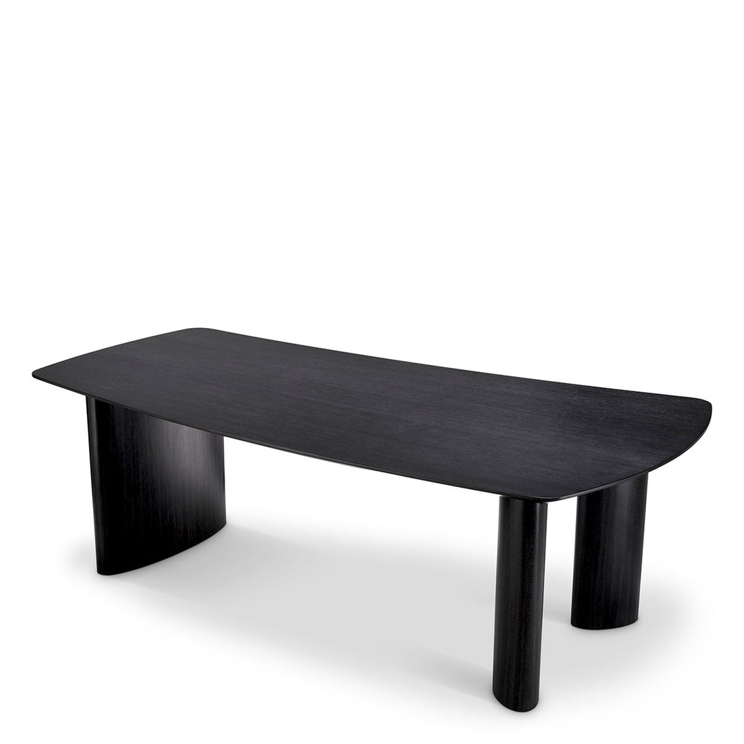 Dining Table Bergman S Charcoal Grey Oak Veneer Furniture Eichholtz