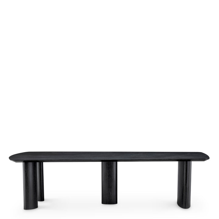 Dining Table Bergman L Charcoal Grey Oak Veneer Tables Eichholtz