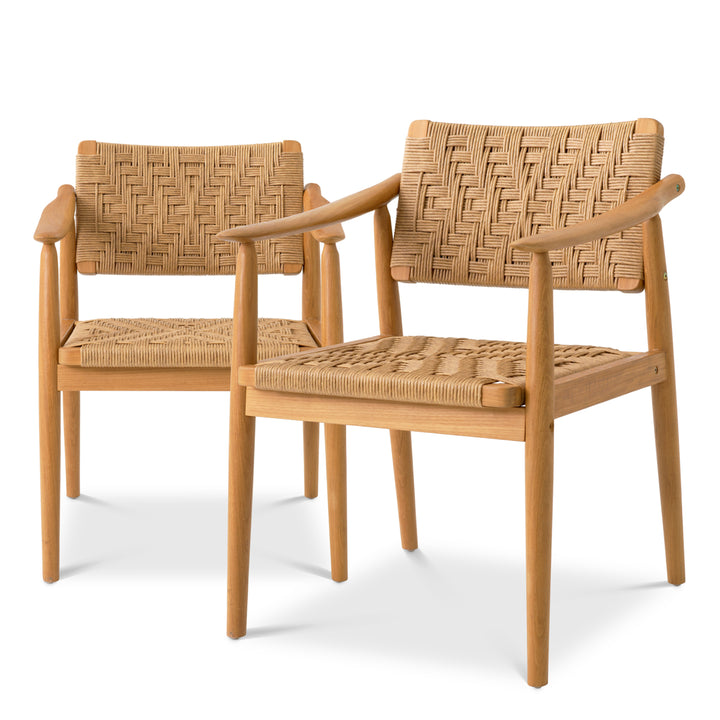 Outdoor Dining Chair Coral Bay Set Of 2 Outdoor Eichholtz