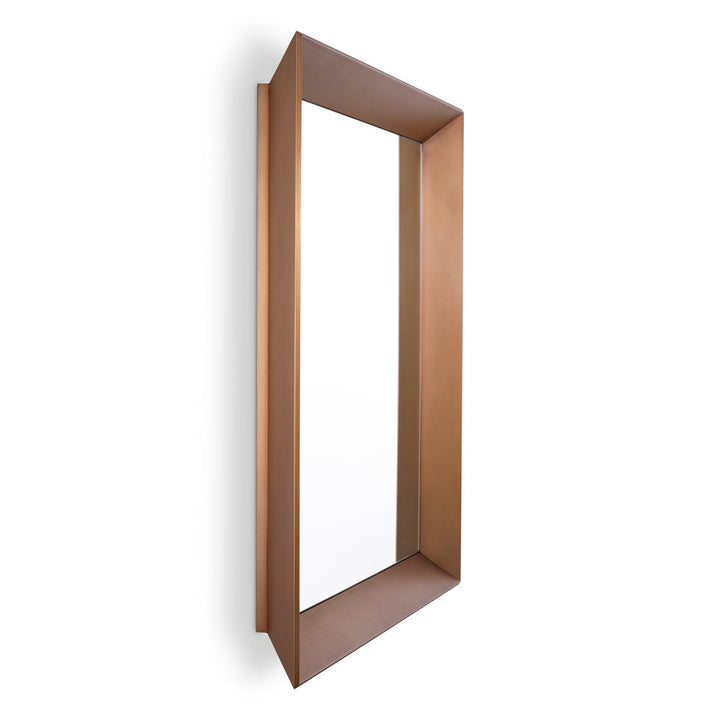 Mirror Othello Square Brushed Brass Finish Accessories Eichholtz