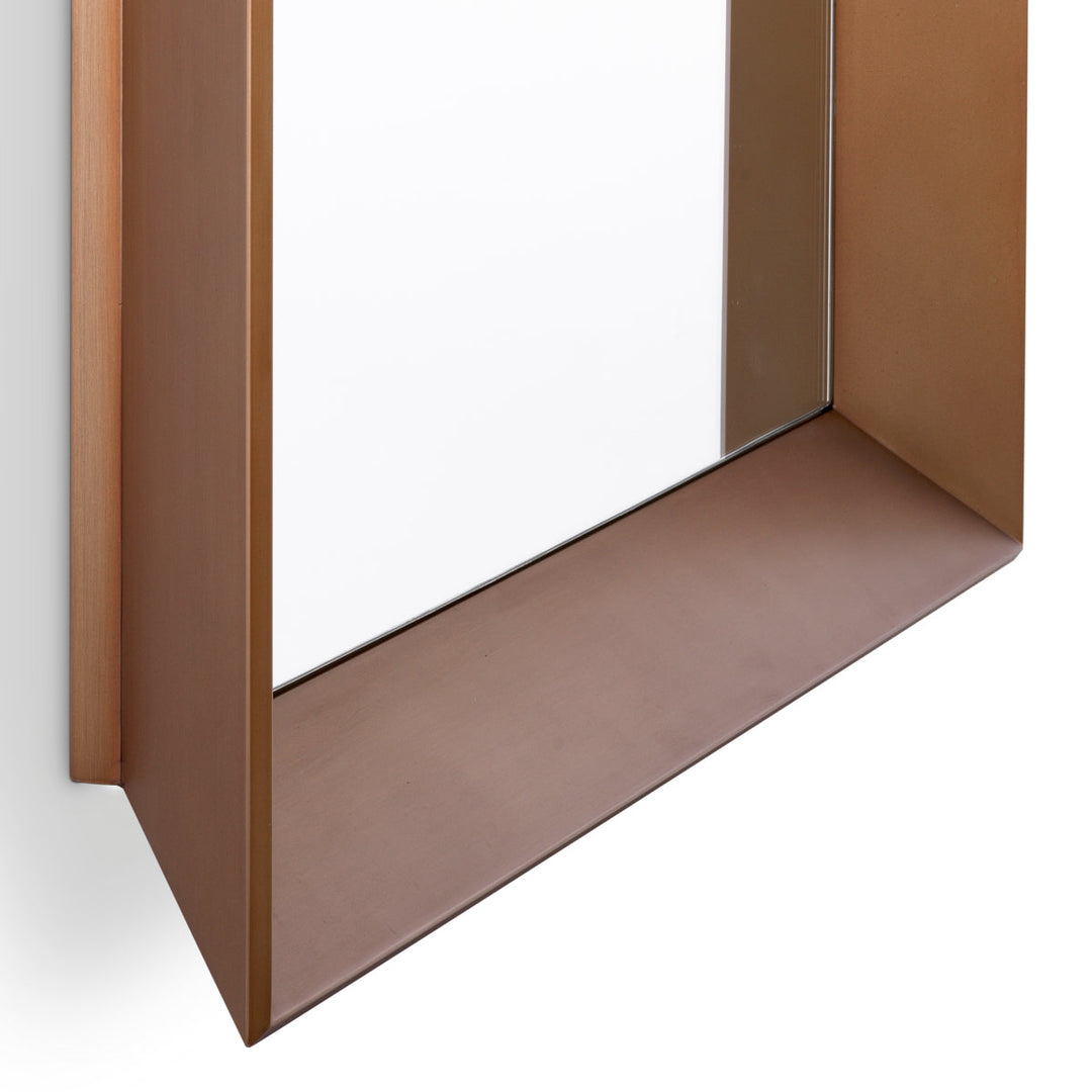 Mirror Othello Square Brushed Brass Finish Accessories Eichholtz