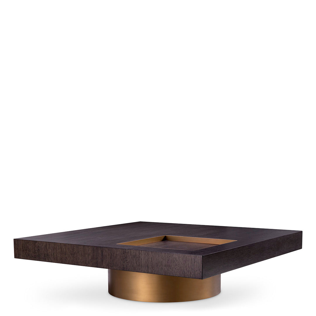 Coffee Table Otus Square Mocha Oak Veneer Furniture Eichholtz