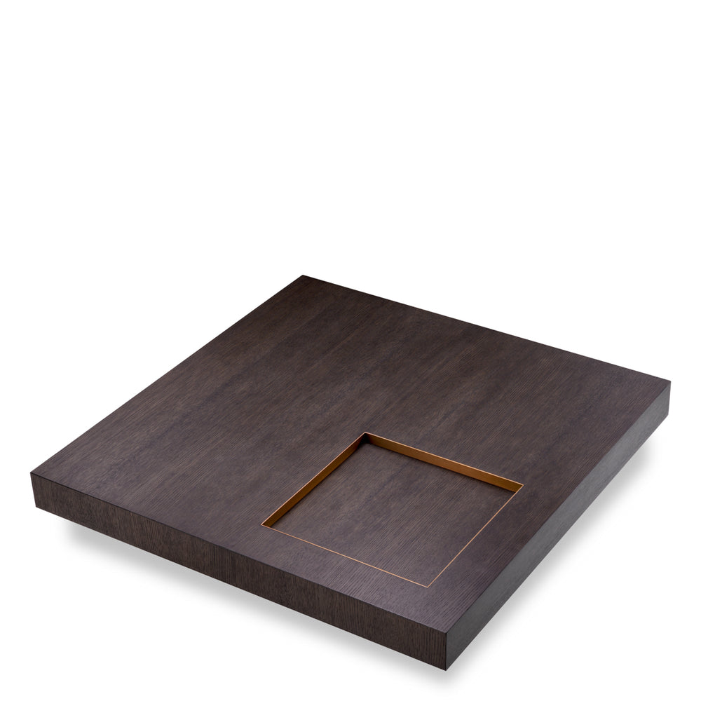 Coffee Table Otus Square Mocha Oak Veneer Furniture Eichholtz