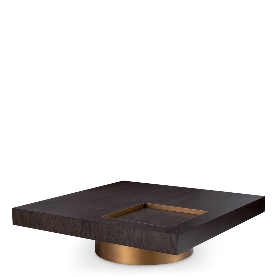 Coffee Table Otus Square Mocha Oak Veneer Furniture Eichholtz