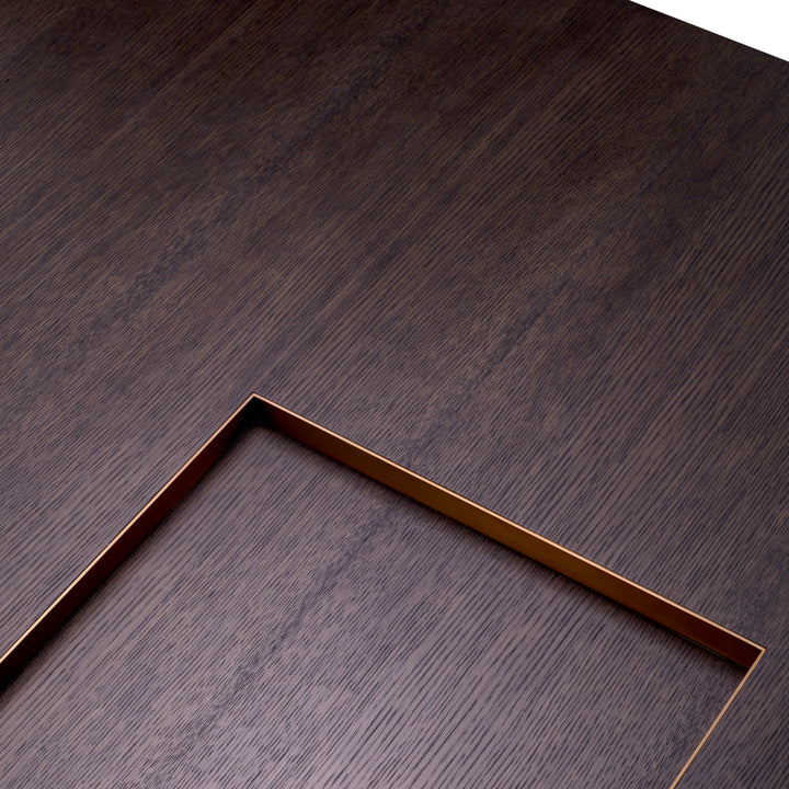 Coffee Table Otus Square Mocha Oak Veneer Furniture Eichholtz