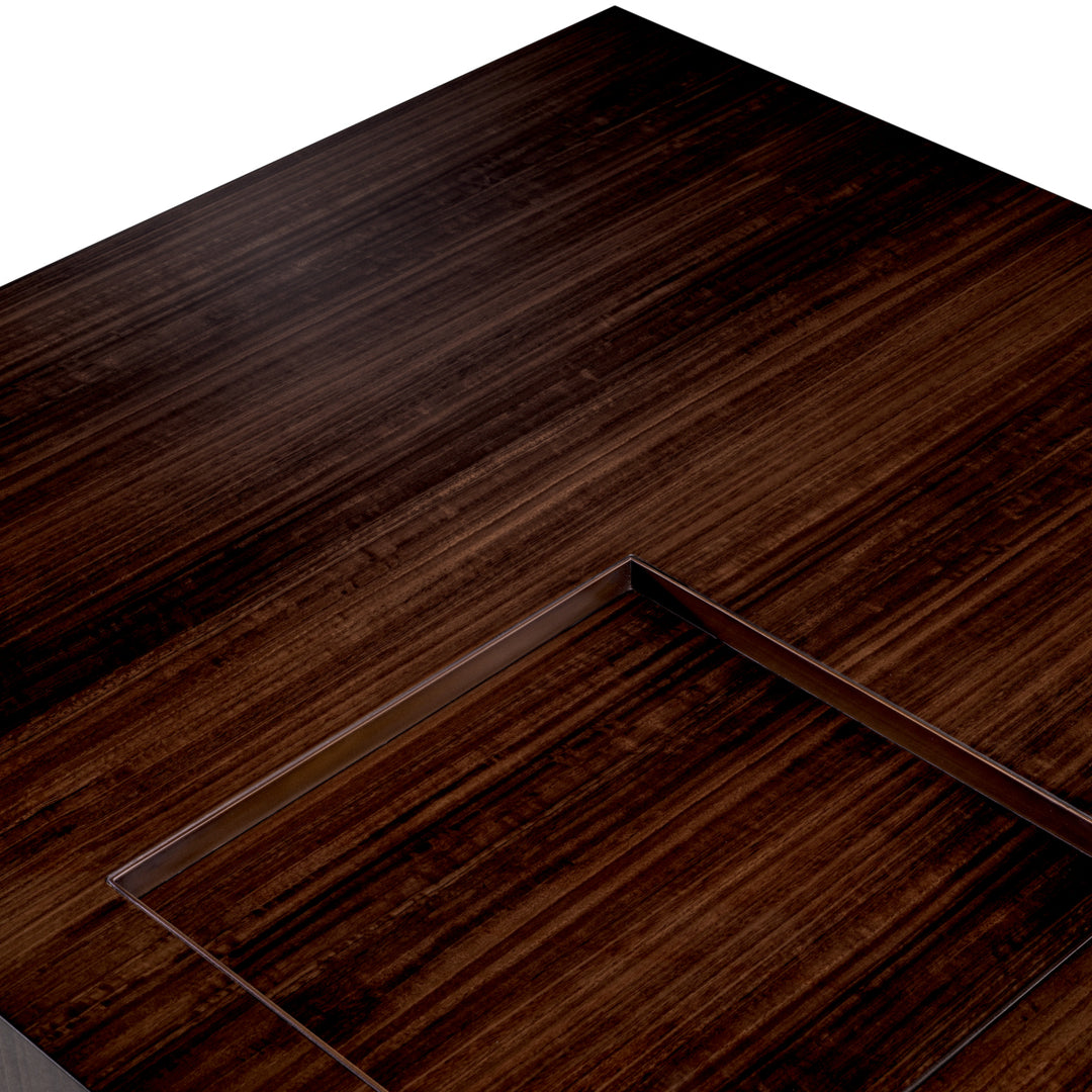 Coffee Table Otus Square Eucalyptus High Gloss Veneer Tables Eichholtz