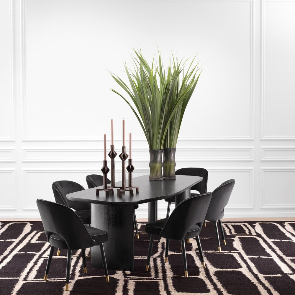 Dining Table Flemings Black Veneer Tables Eichholtz