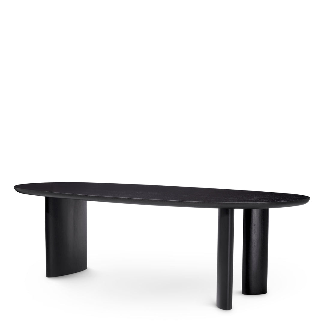 Dining Table Lindner Black Veneer Tables Eichholtz