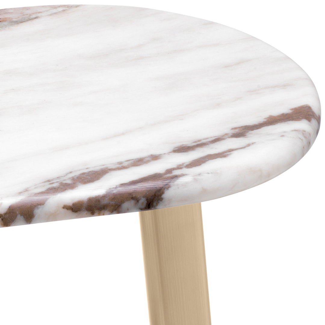 Side Table Oyo Brushed Brass Finish Marble Top Furniture Eichholtz
