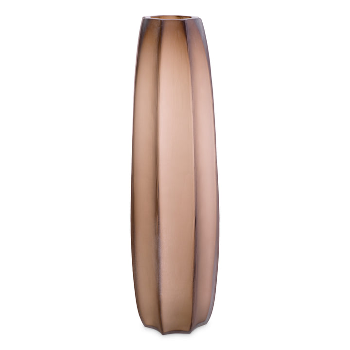 Vase Tiara L Hand Blown Glass Brown Colour Accessories Eichholtz