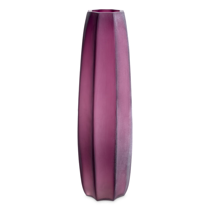 Vase Tiara L Hand Blown Glass Purple Colour Accessories Eichholtz