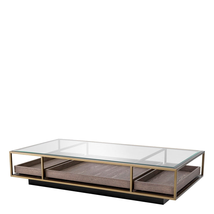 Coffee Table Roxton Brushed Brass Finish Tables Eichholtz