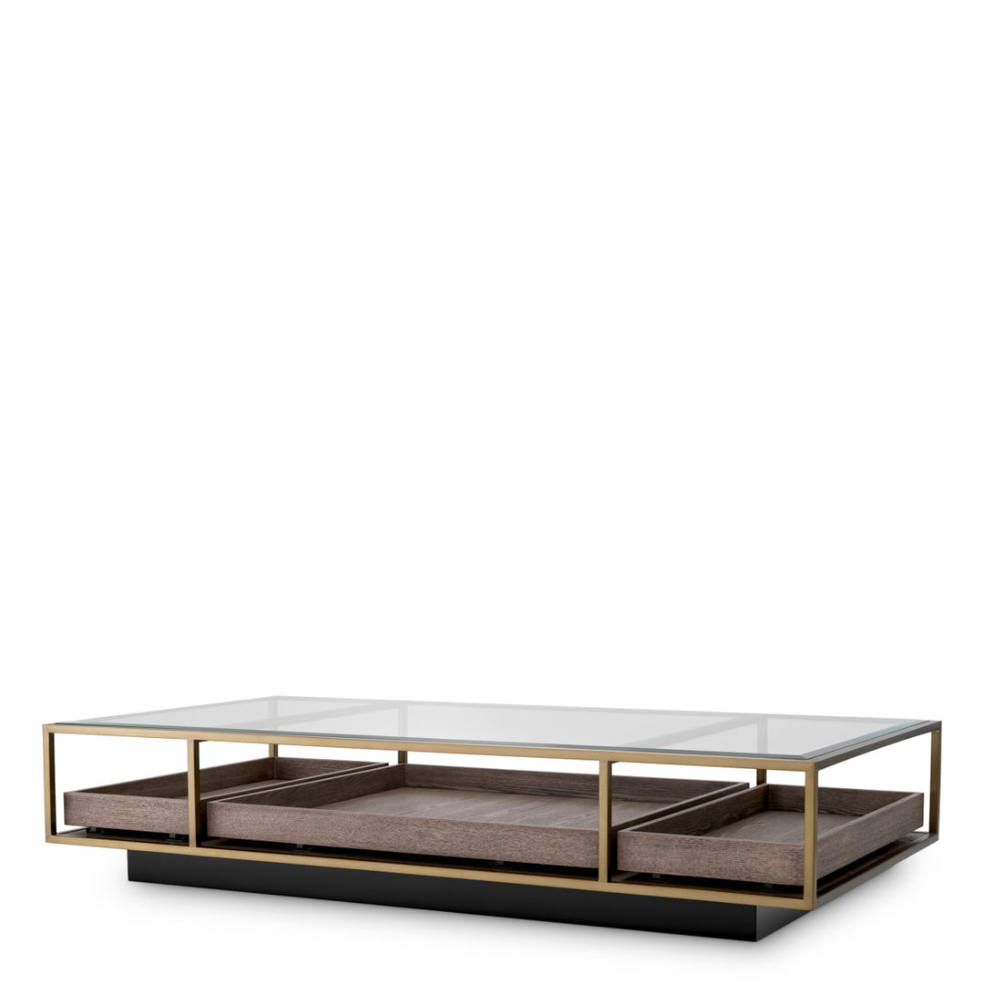 Coffee Table Roxton Brushed Brass Finish Tables Eichholtz
