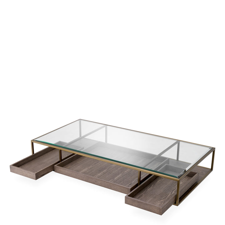 Coffee Table Roxton Brushed Brass Finish Tables Eichholtz