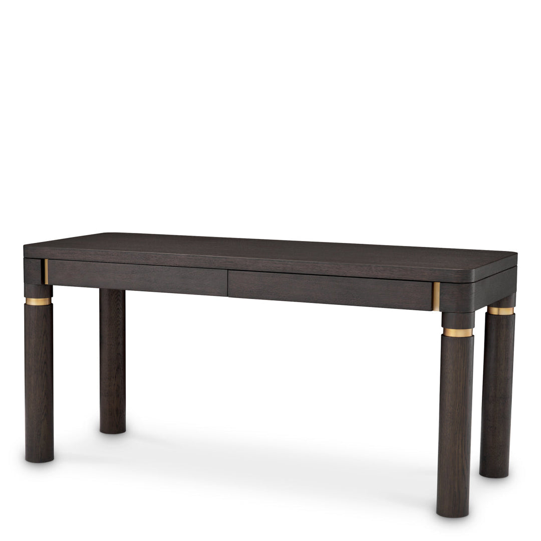 Desk Carmel Mocha Oak Veneer Furniture Eichholtz