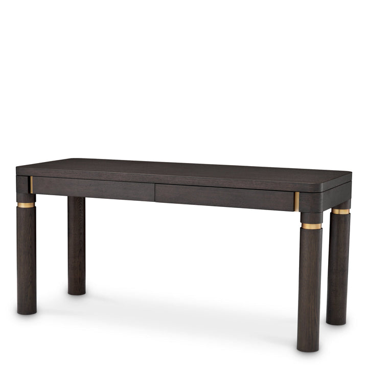 Desk Carmel Mocha Oak Veneer Furniture Eichholtz