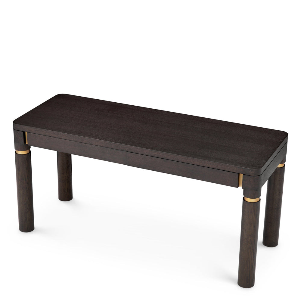 Desk Carmel Mocha Oak Veneer Furniture Eichholtz