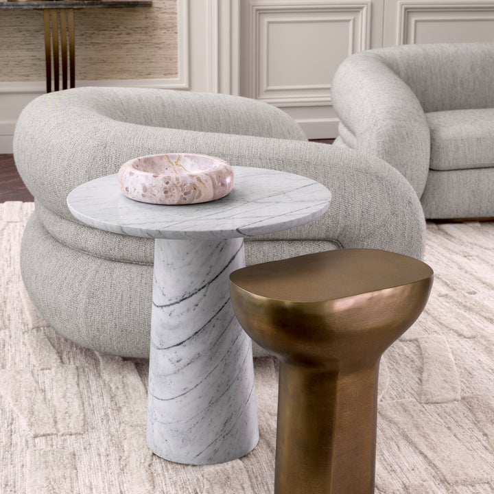 Side Table Terry White Marble Tables Eichholtz