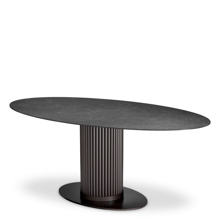 Dining Table Volterra Oval Bronze Finish Dining Tables Eichholtz