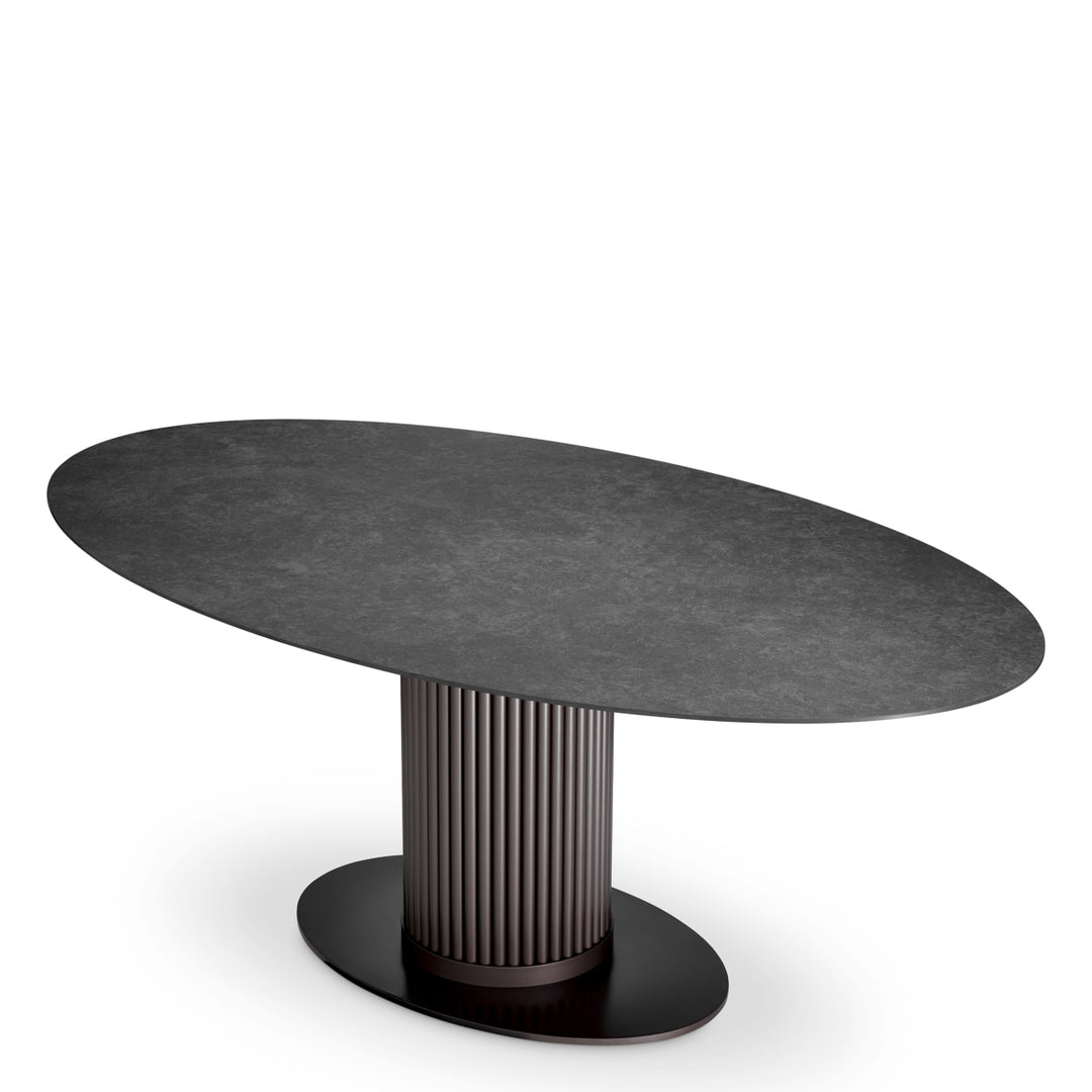 Dining Table Volterra Oval Bronze Finish Dining Tables Eichholtz