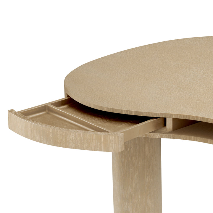 Desk Vence Washed Oak Veneer Tables Eichholtz