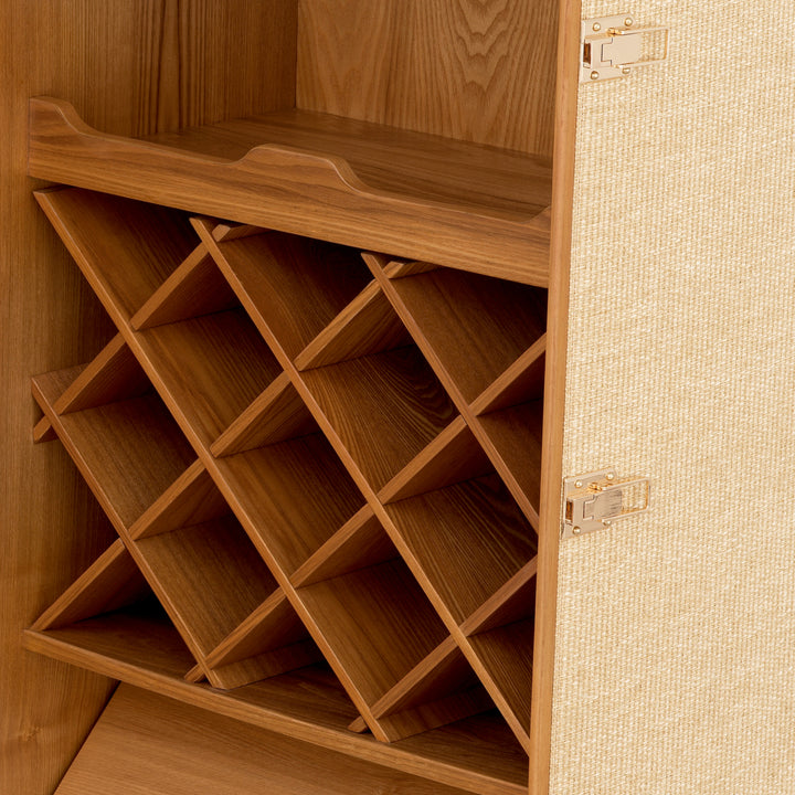 Bar Cabinet Martini Bianco Rattan Look Cabinets Eichholtz