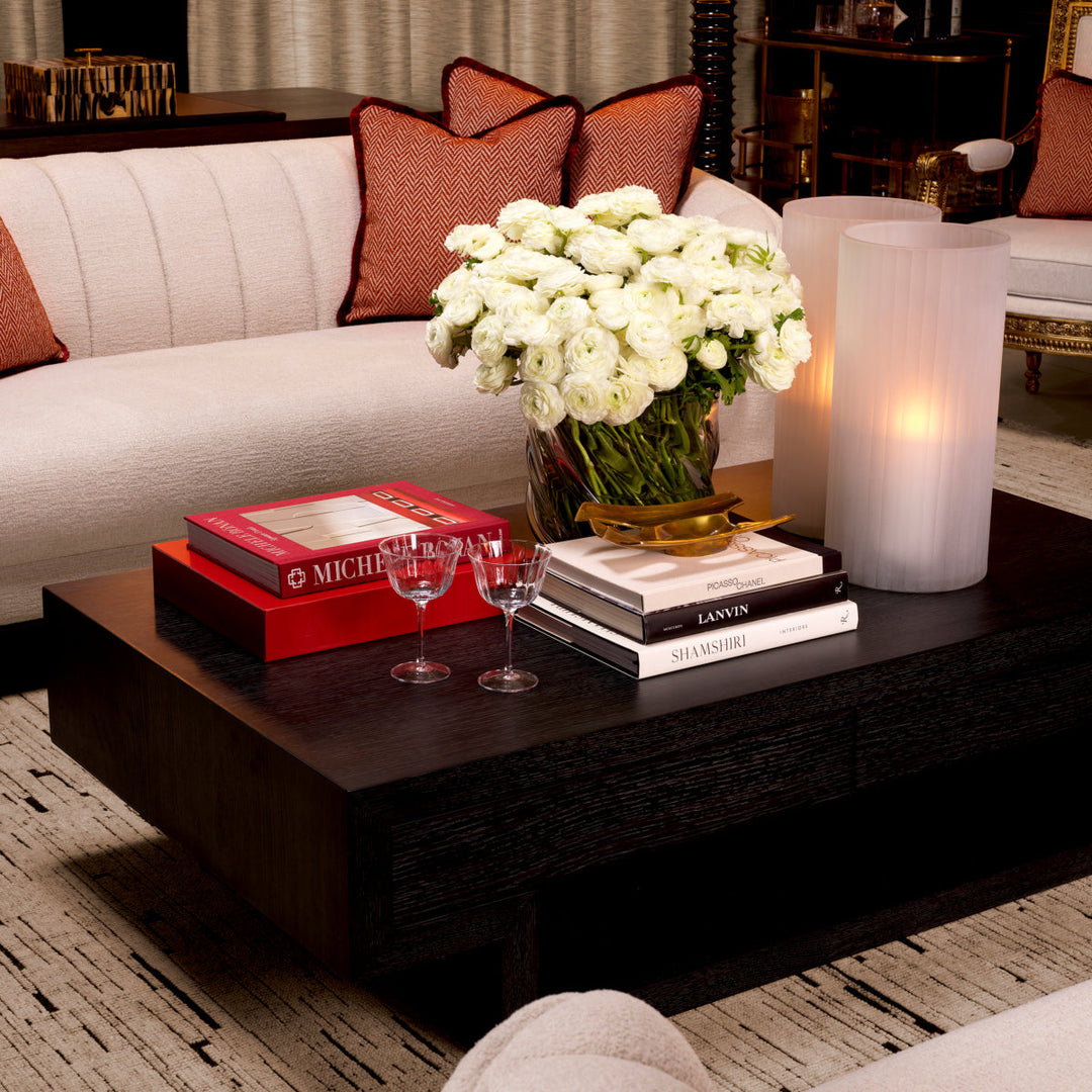 Coffee Table Rialto Charcoal Grey Oak Veneer Furniture Eichholtz