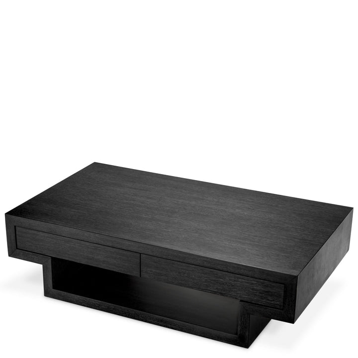 Coffee Table Rialto Charcoal Grey Oak Veneer Furniture Eichholtz